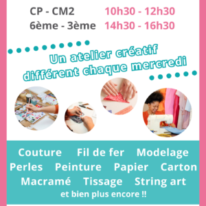 Ateliers creatifs pour enfants le mercredi à Juvisy